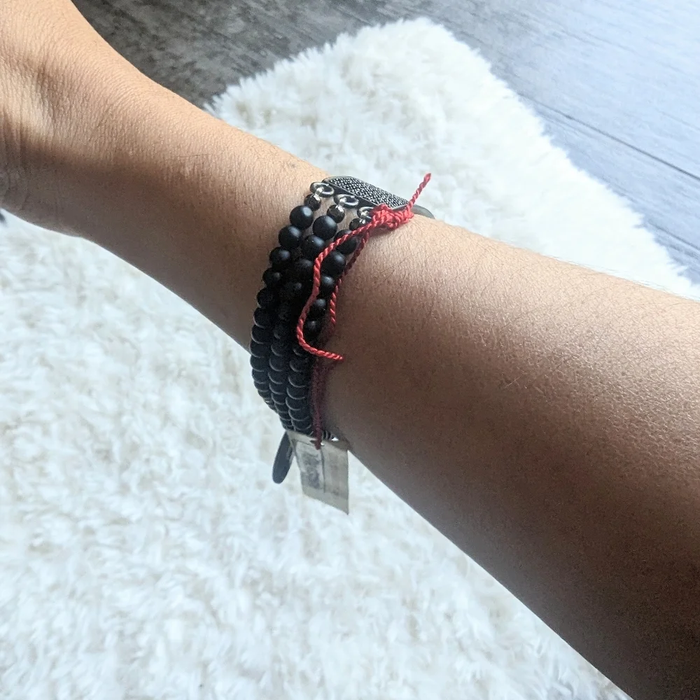 JOHNNY WAS Adi Bar Multi Strands Beaded Stretchy Bracelet